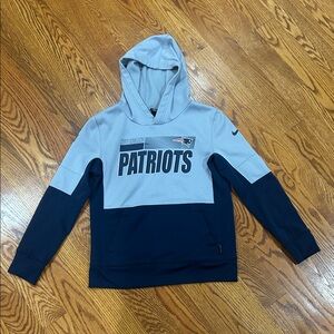 Nike Kids Patriots Hoodie - Light Gray and Navy